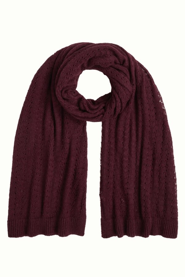 Scarf Ajour Carre - Porto Red - Afbeelding 4