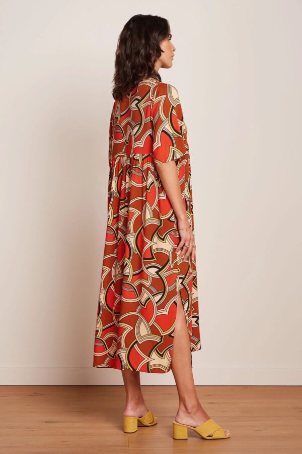 Ivana Dress Mellow Dobby - Oranje - Afbeelding 3