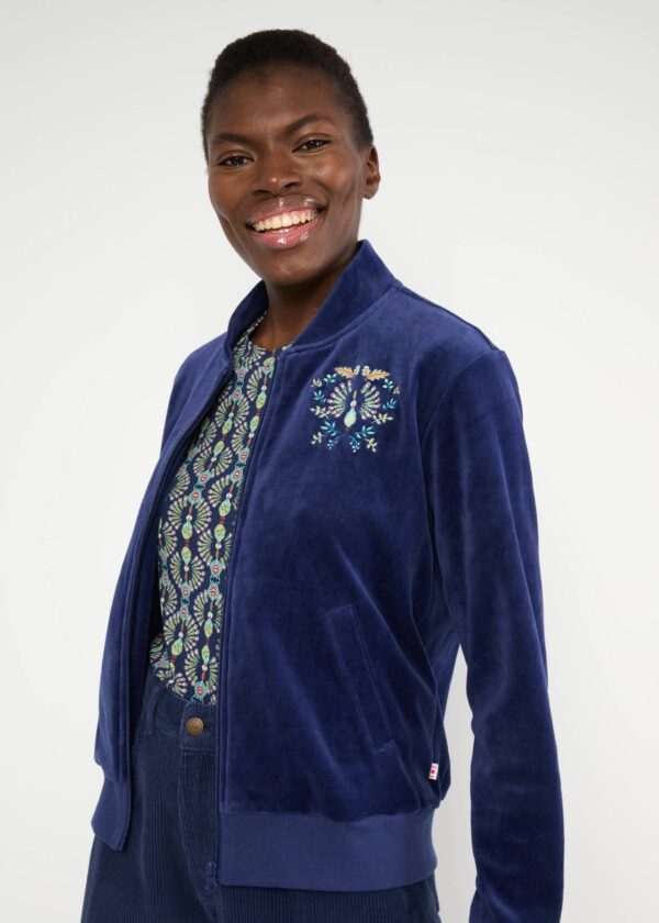 Velvet Harmony Bomber Jacket - Indigo - Afbeelding 2