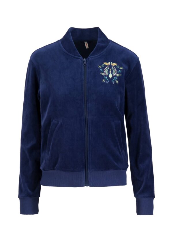 Velvet Harmony Bomber Jacket - Indigo - Afbeelding 5