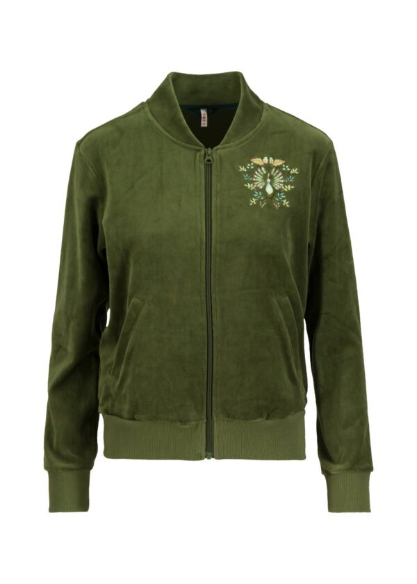 Velvet Harmony Bomber Jacket - Lichtgroen - Afbeelding 6