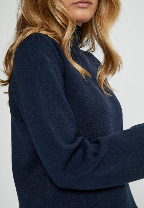 MSLupi High Neck Knit Pullover - Donkerblauw - Afbeelding 5