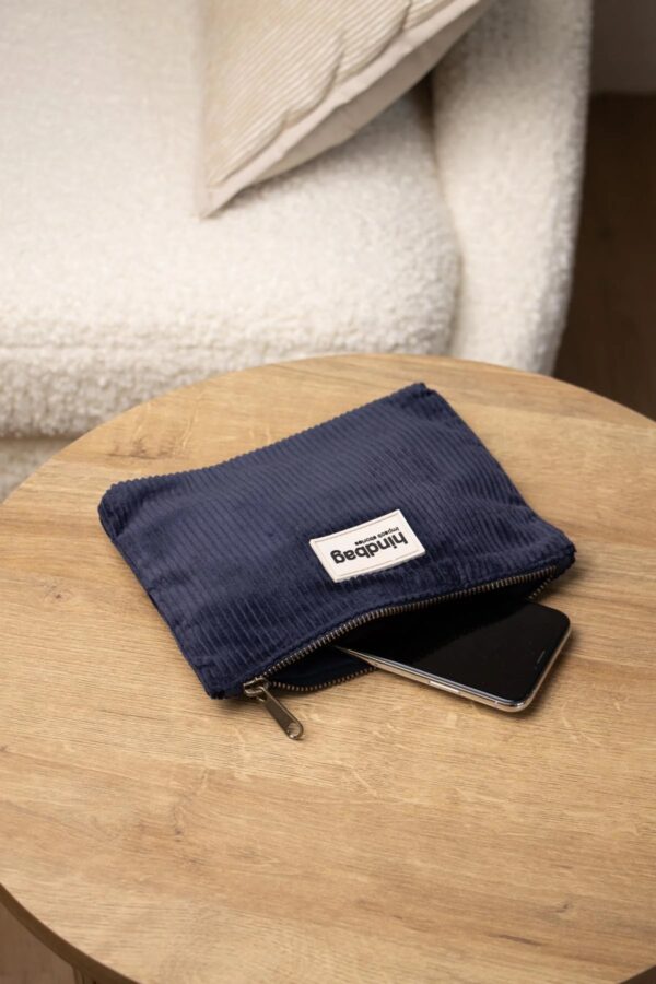 Lou portemonnee - Navy Corduroy