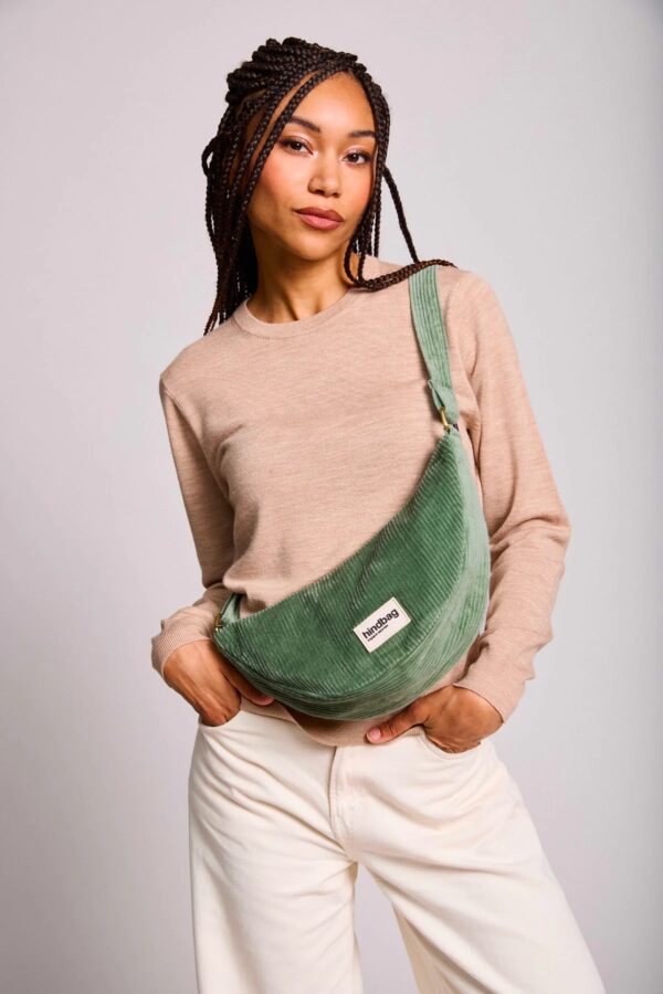Andrea Fanny Pack - Mint Groen Corduroy