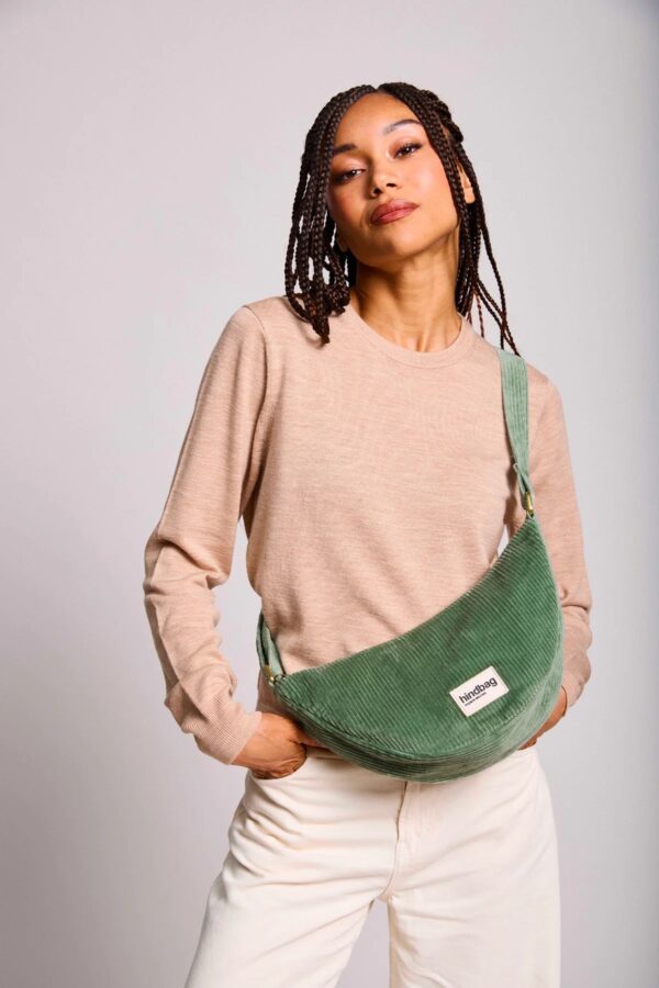 Andrea Fanny Pack - Mint Groen Corduroy - Afbeelding 3