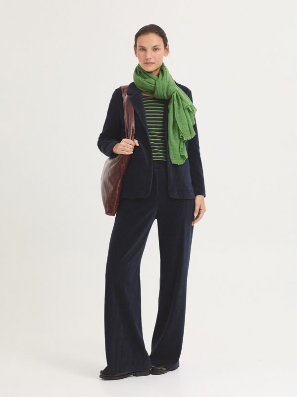 Stretch corduroy blazer - Donkerblauw - Afbeelding 4