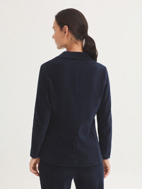 Stretch corduroy blazer - Donkerblauw - Afbeelding 5