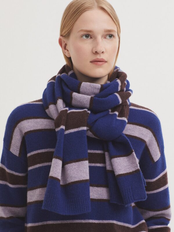 Wool striped scarf - print streep
