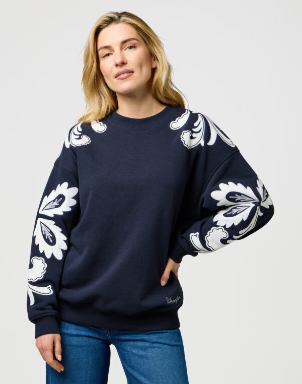 Aplique Sweatshirt - Donkerblauw
