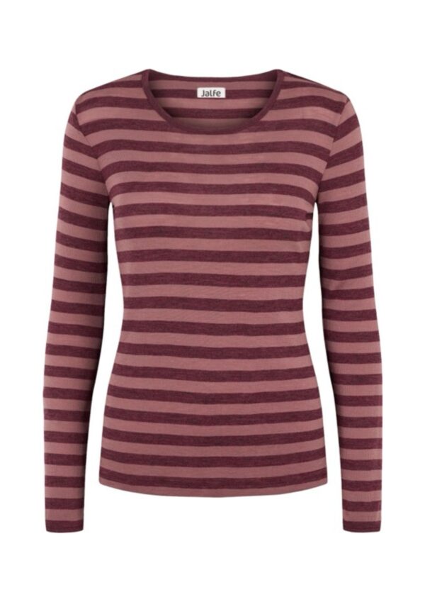 Shirt wool stripes - Rose-plum