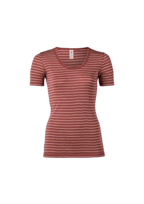 Ladies s/s stripe - Roest
