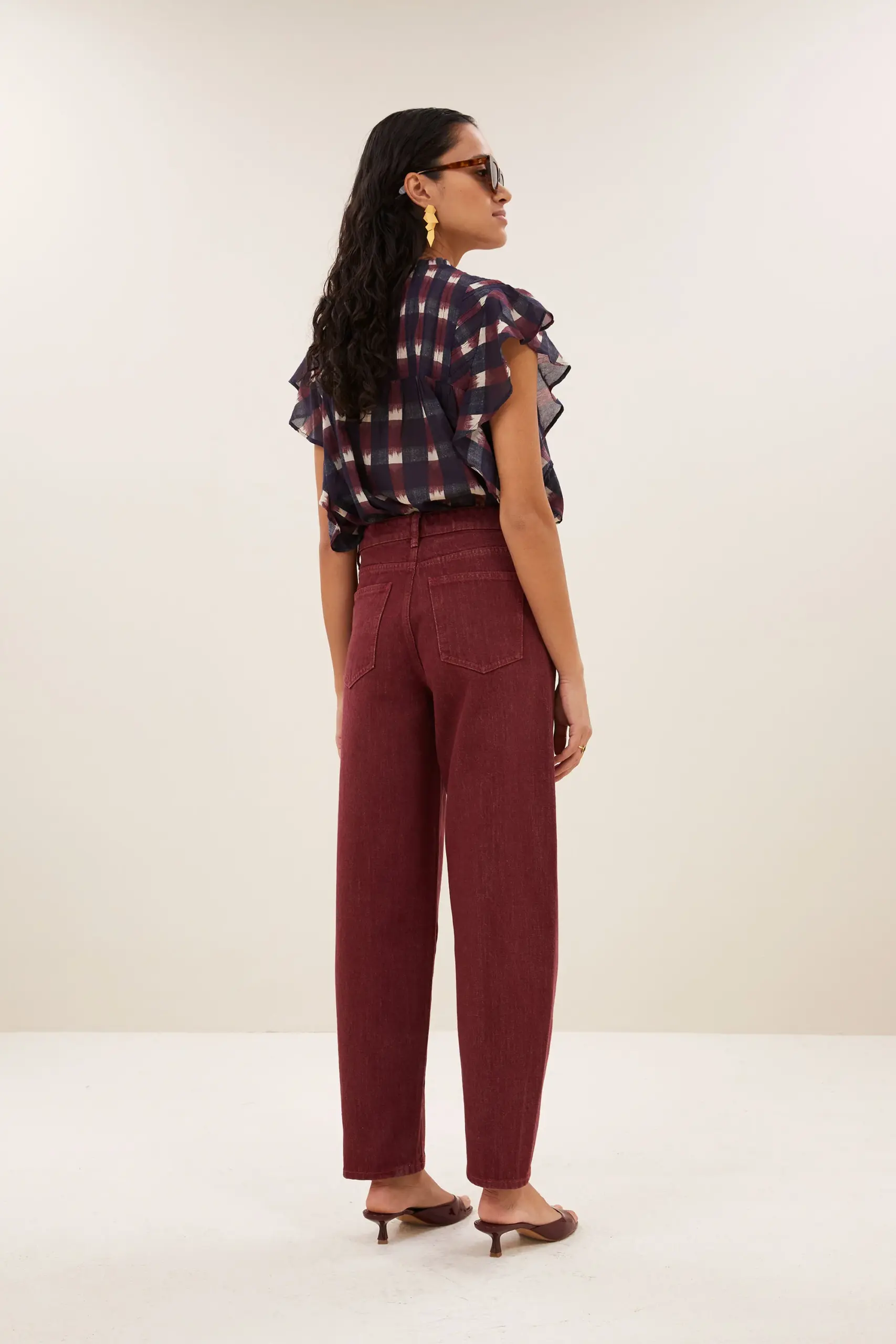 begum wine jeans - wine - Afbeelding 3