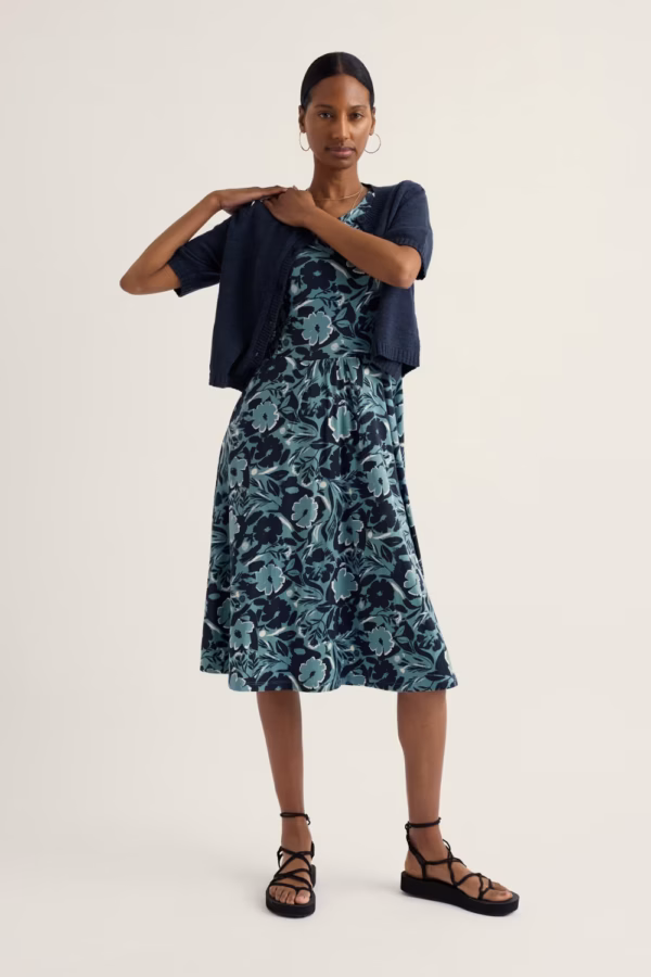 S/S April Dress Regular - Blauw