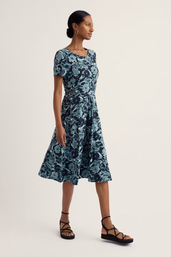 S/S April Dress Regular - Blauw