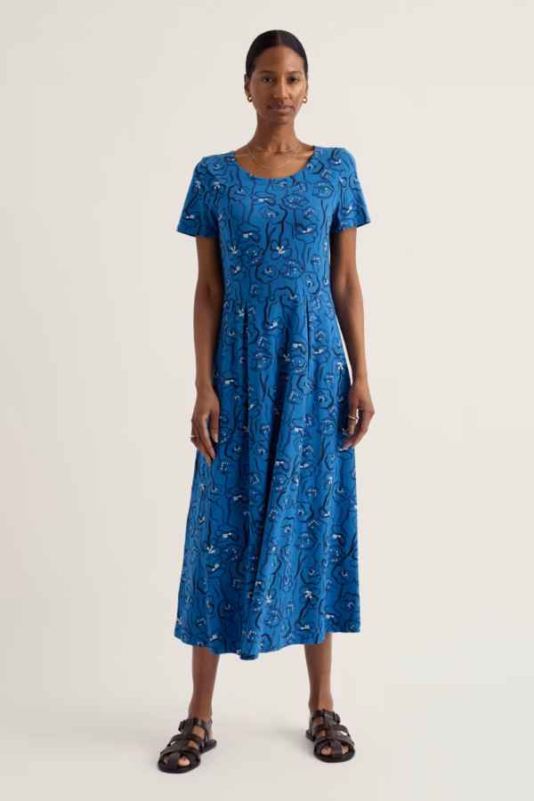 S/S Veronica Dress Regular - Blauw