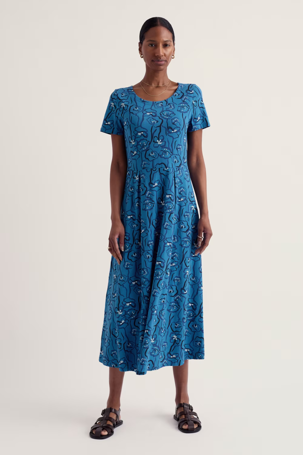 S/S Veronica Dress Regular - Blauw