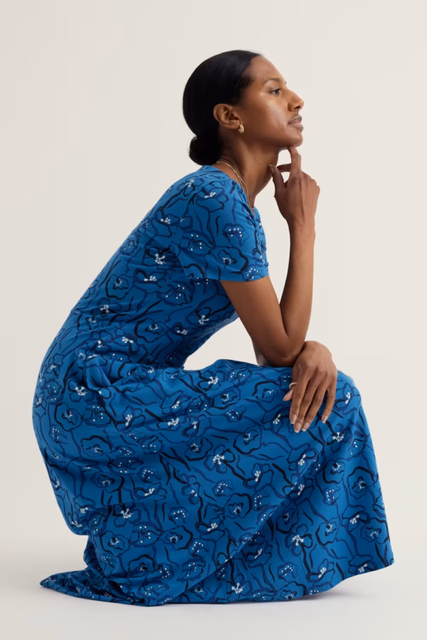 S/S Veronica Dress Regular - Blauw