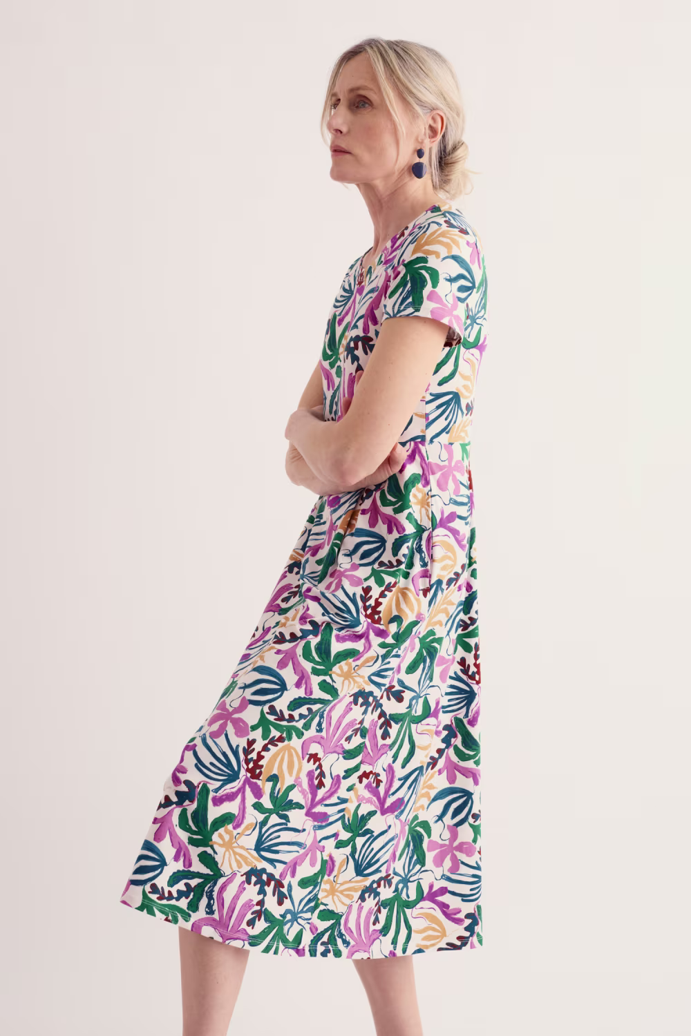 S/S Veronica Dress Regular - Off white