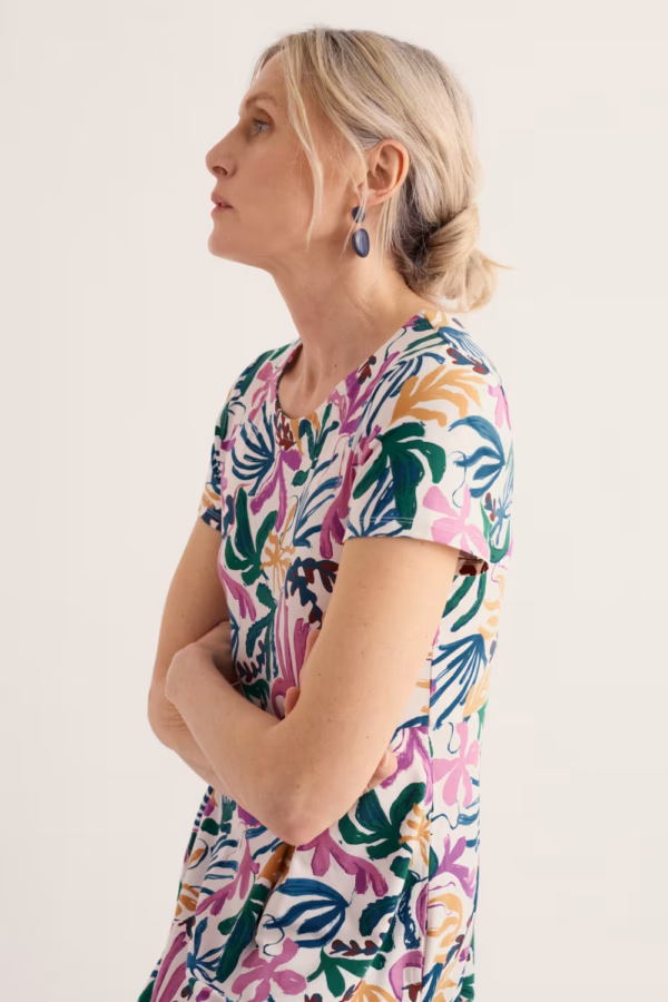 S/S Veronica Dress Regular - Off white