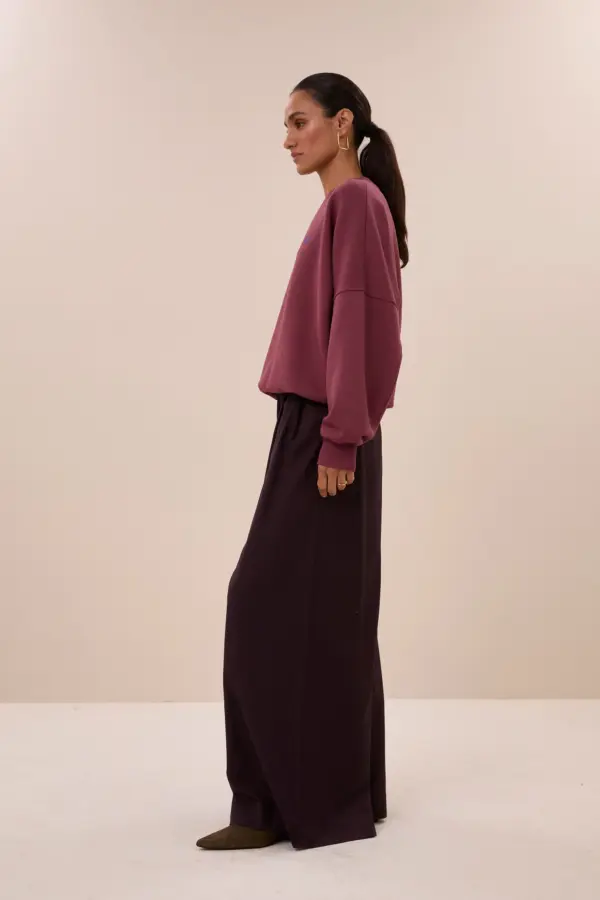 malyn logo sweater - burgundy crush