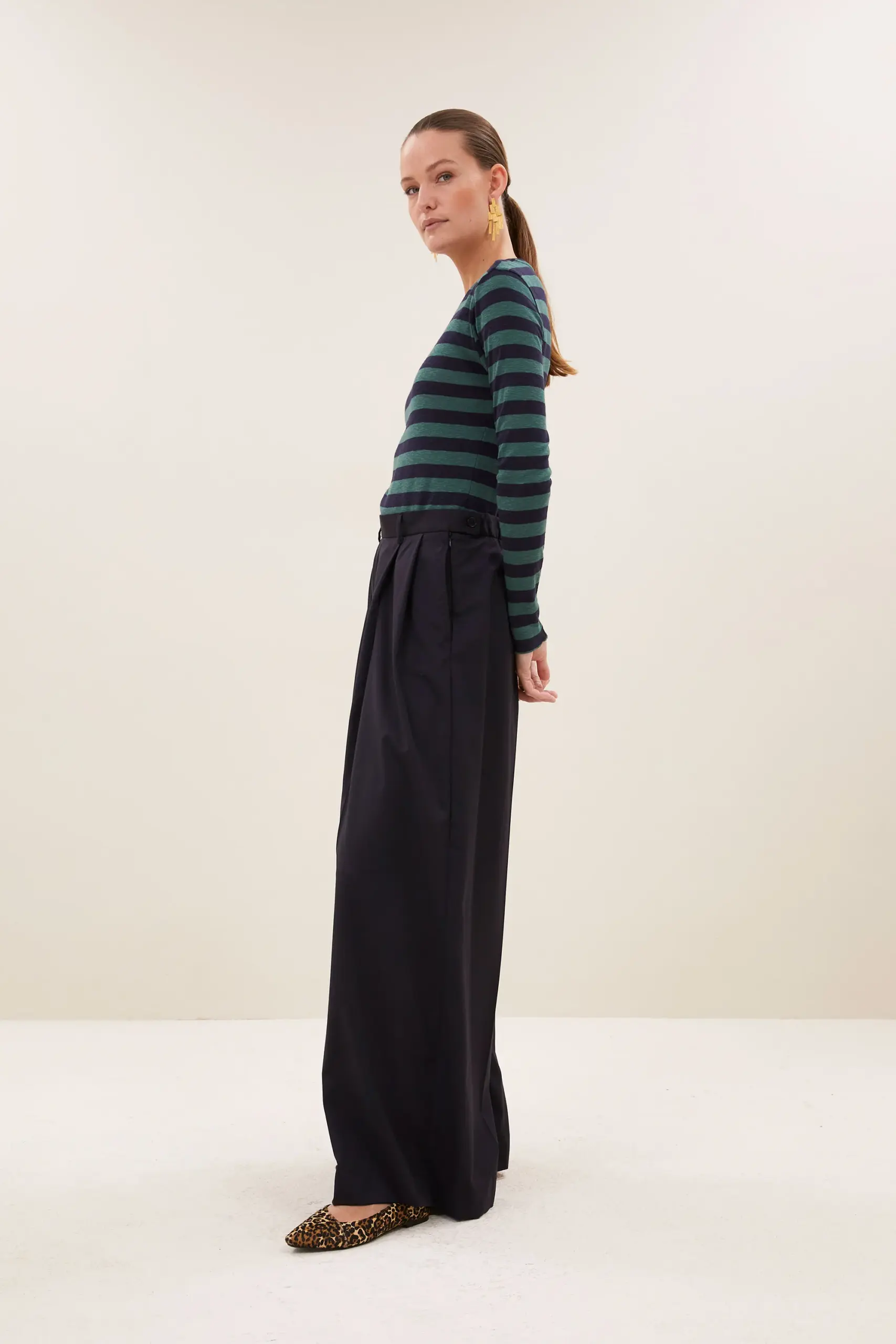 basic ls big stripe top - Deep Green - Afbeelding 3