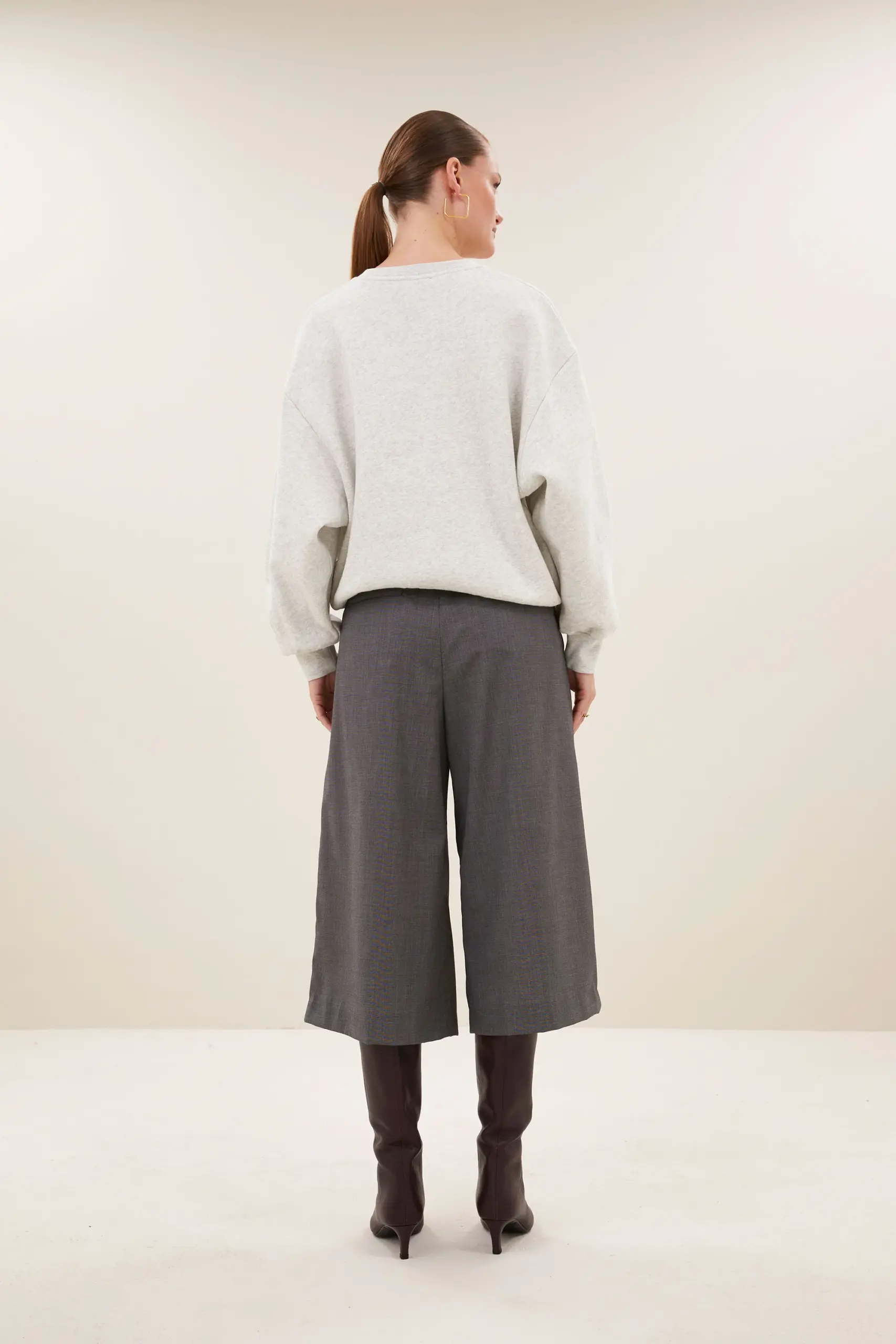 lili speed sweater - light grey melee - Afbeelding 4