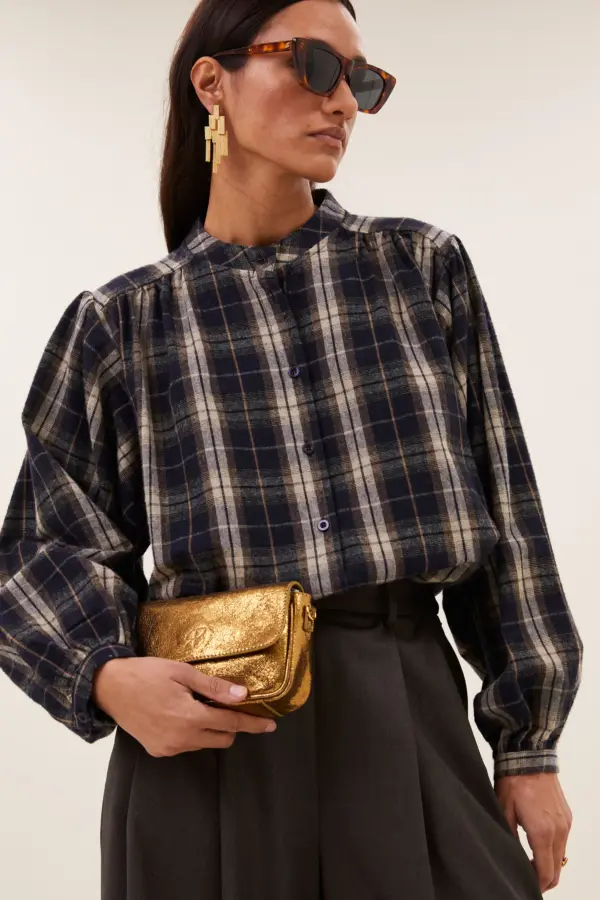 jagger check blouse - jagger check
