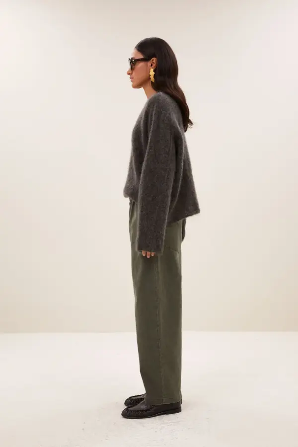 davi pants - Olijf