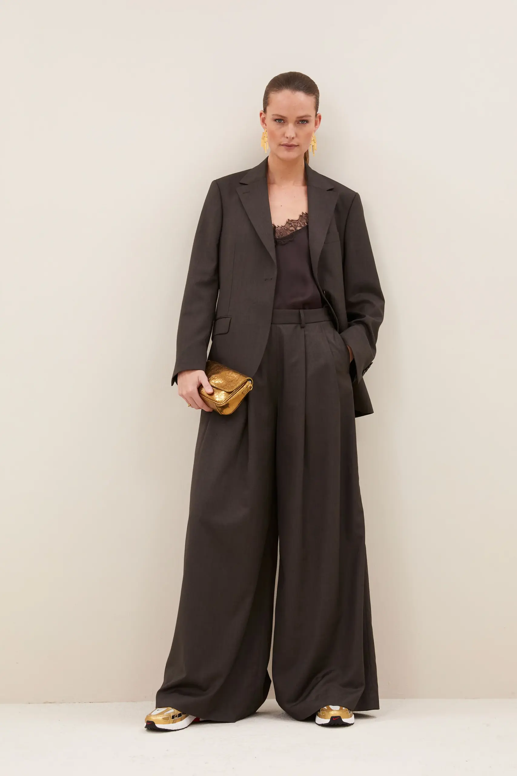 mikkel blazer - dark brown