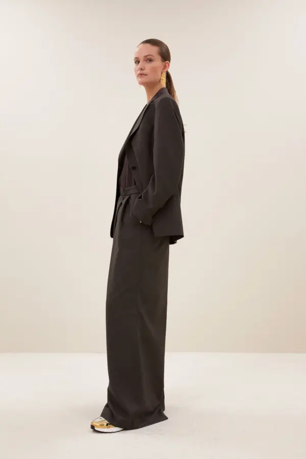 mikkel blazer - dark brown
