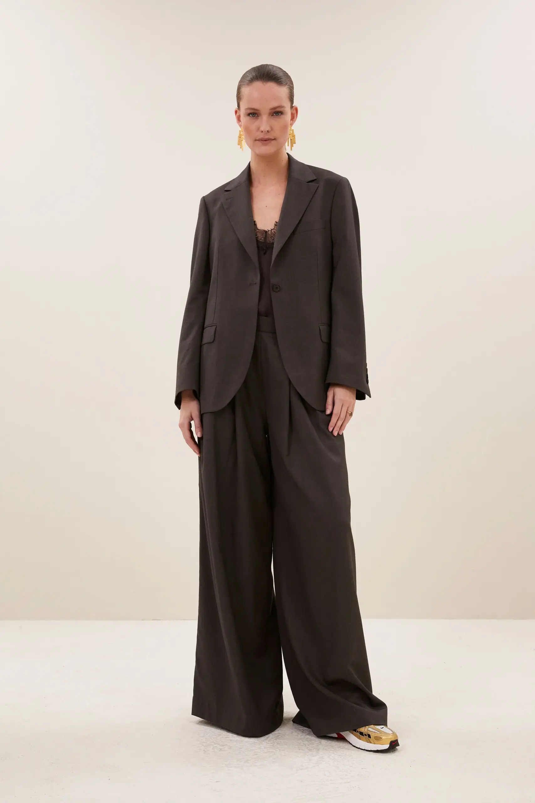 mikkel blazer - dark brown - Afbeelding 5