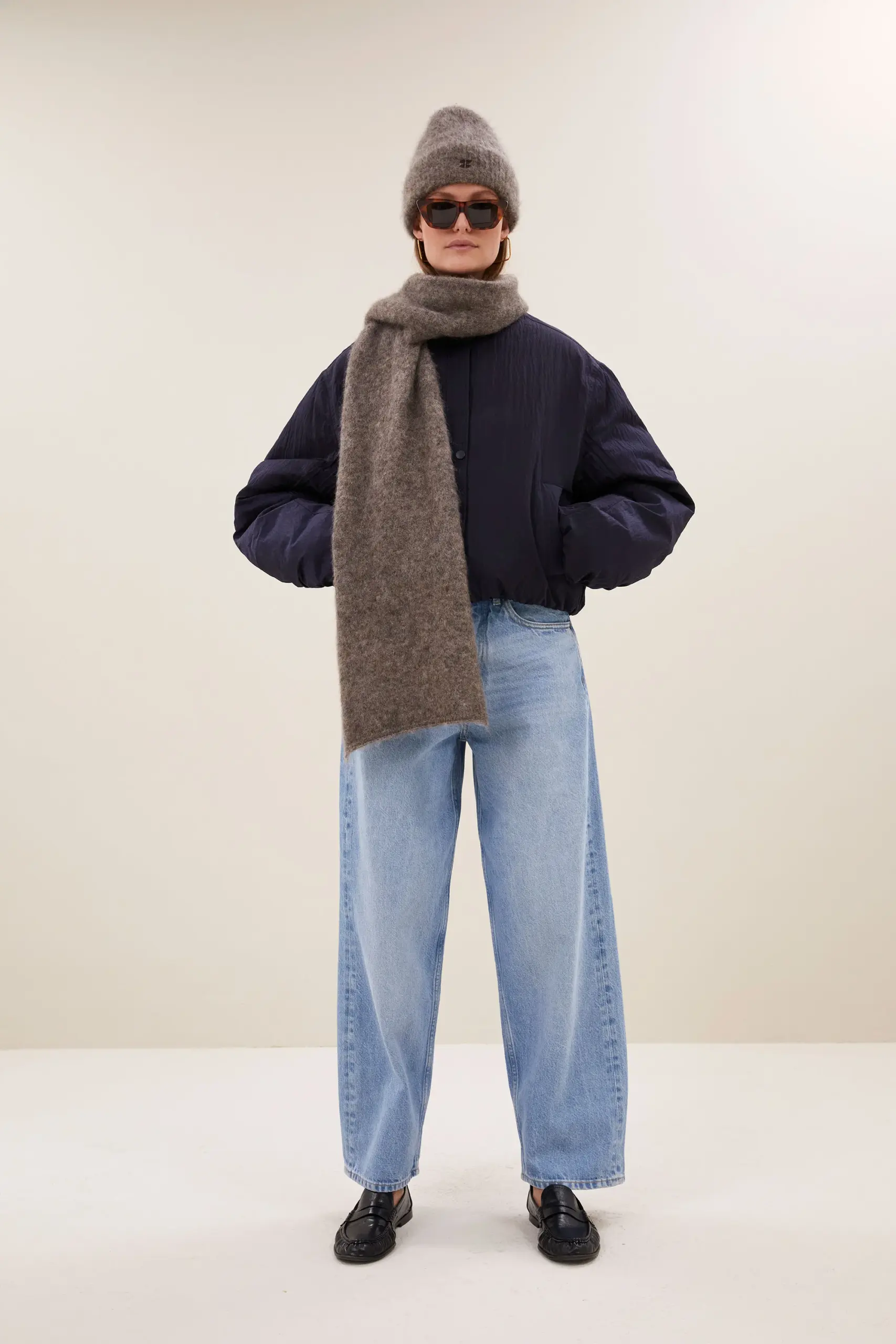 leah norton scarf - dark biscuit - Afbeelding 3