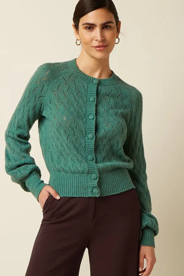 Cardi Raglan Farfalle - Fir Green