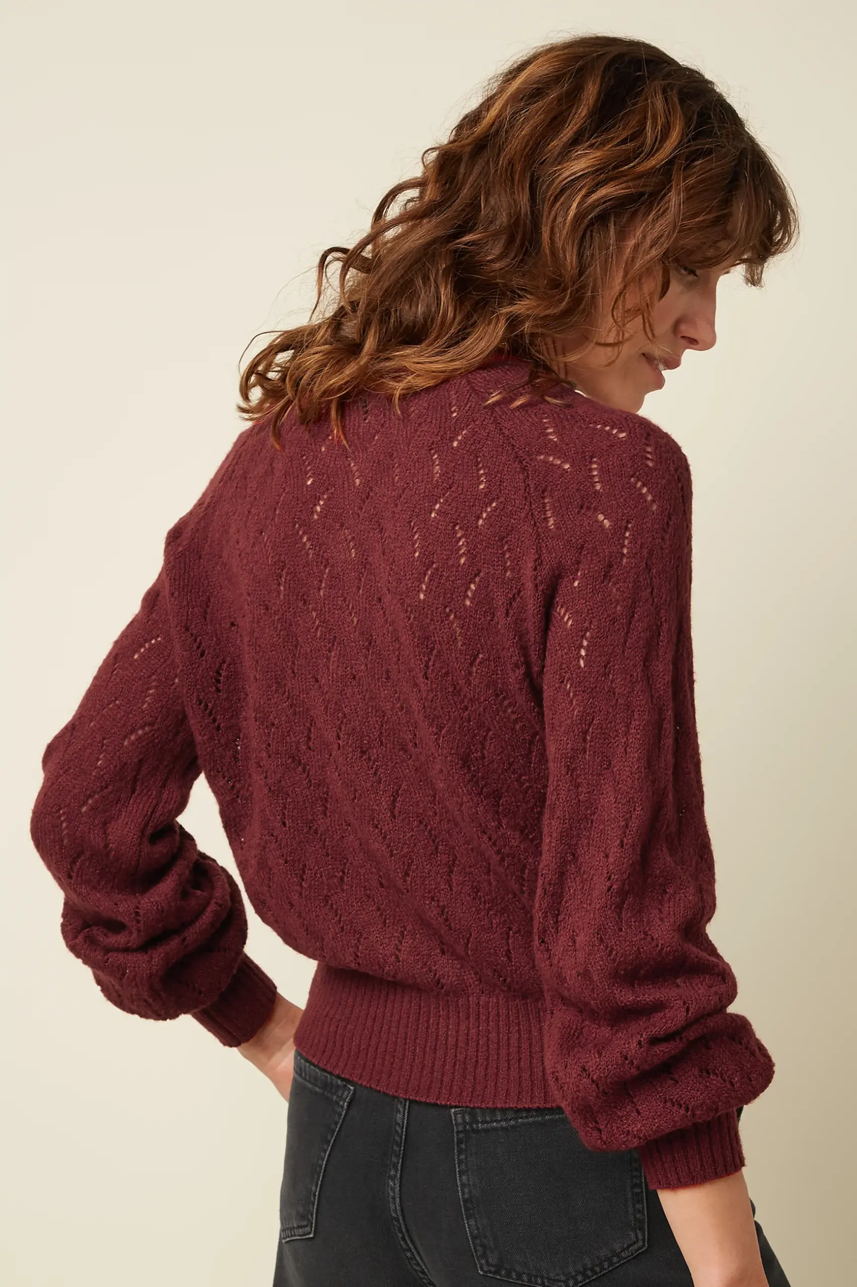Cardi Raglan Farfalle - Henna Red - Afbeelding 2