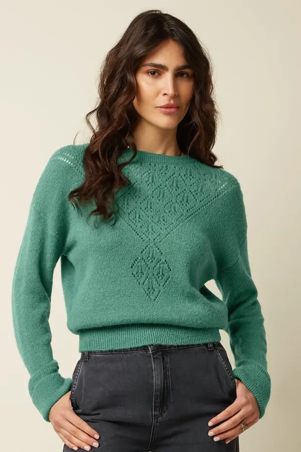 Mauve Top Farfalle - Fir Green