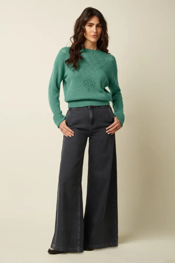Mauve Top Farfalle - Fir Green
