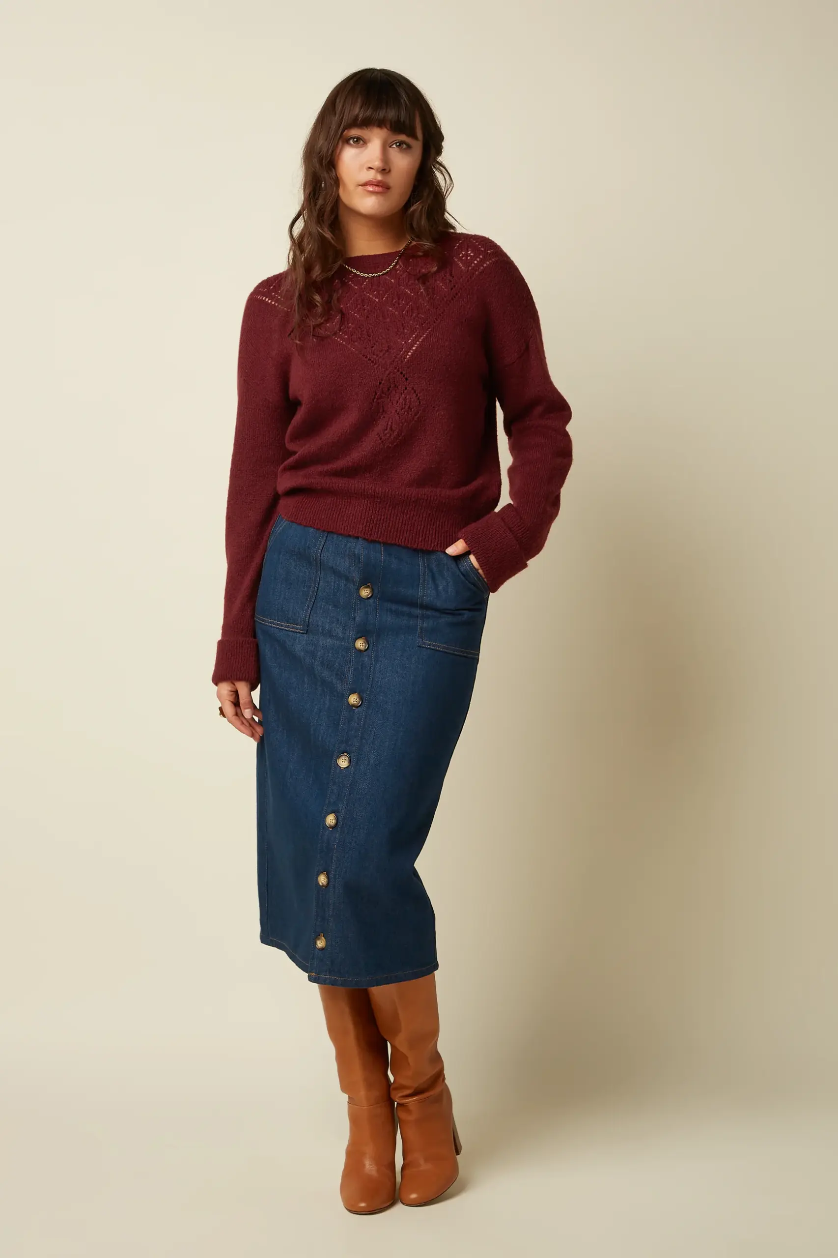 Mauve Top Farfalle - Henna Red - Afbeelding 2