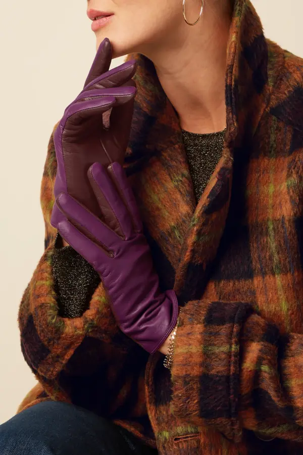 Leather Gloves - Caspia Purple