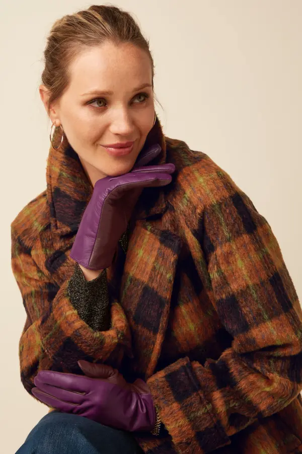 Leather Gloves - Caspia Purple