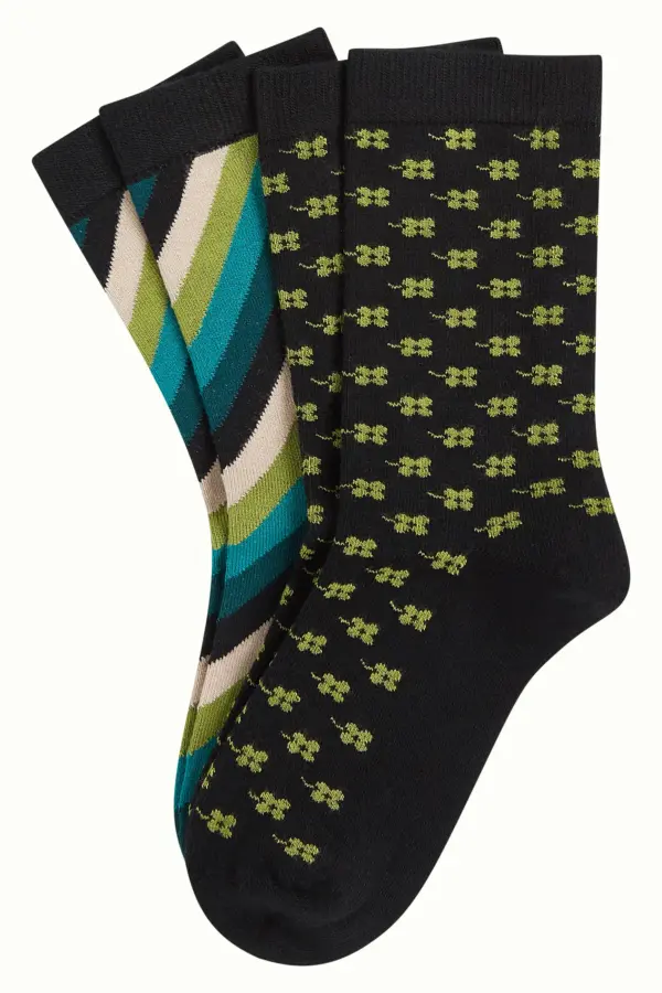 Socks 2-Pack Cliff - pine green