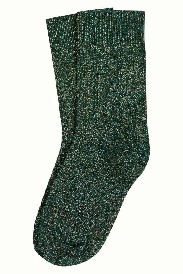 Socks Glitter - pine green