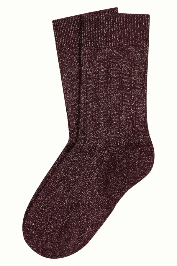 Socks Glitter - Porto Red