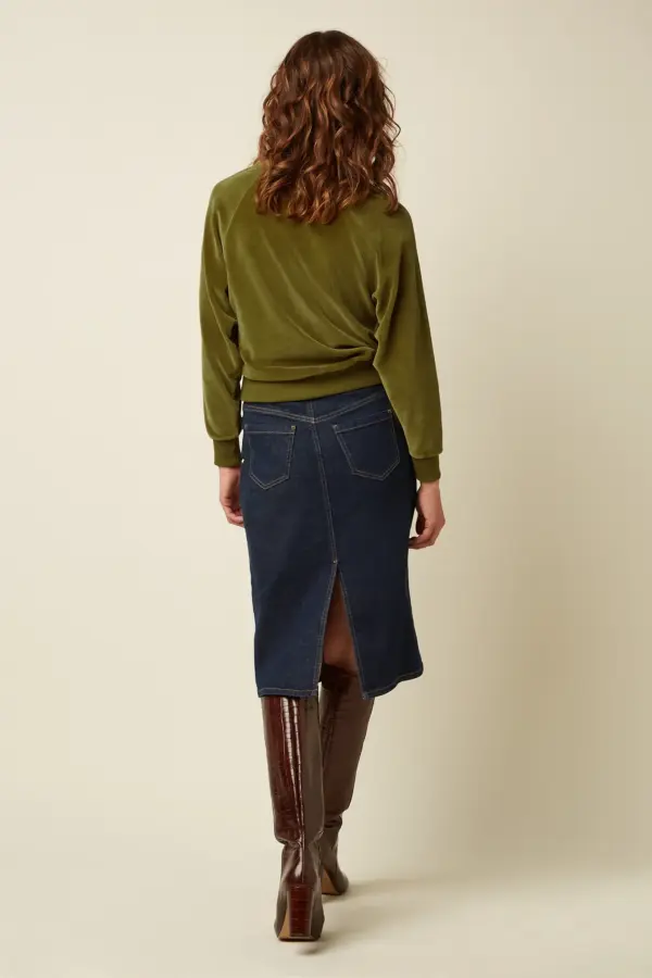 Prisca Skirt Muse Denim - Rock Blue
