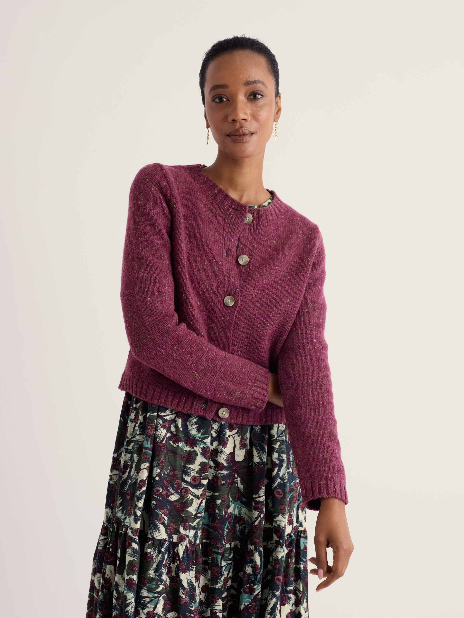 Dawson Pick Cardigan Merino – Dark Hellebore