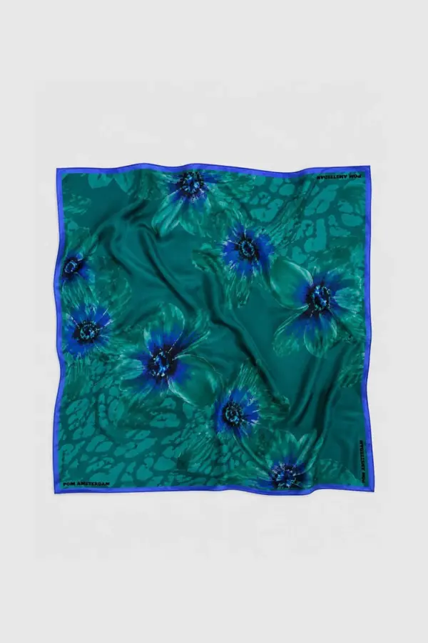 SHAWL - Maya Bloom Teal Green - Groen
