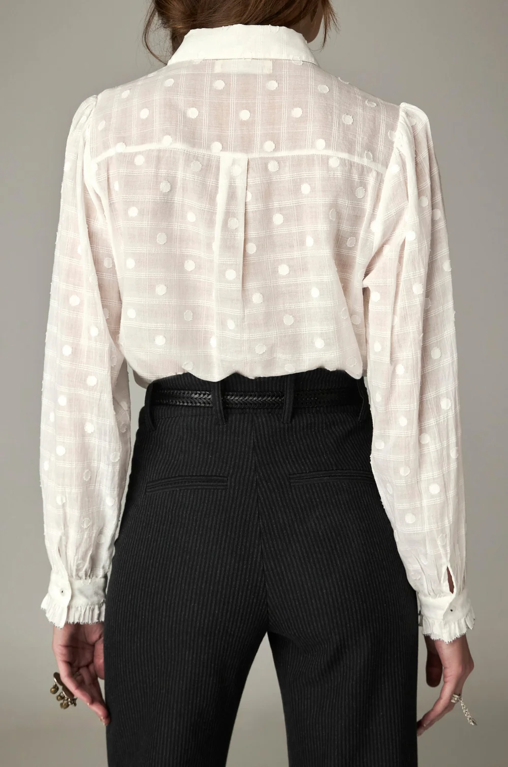 Blouse met ruches - Wit - Afbeelding 3