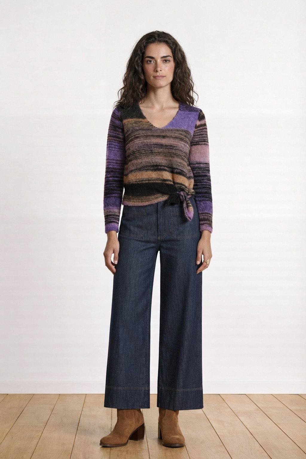 GECANNA Pullover – print streep