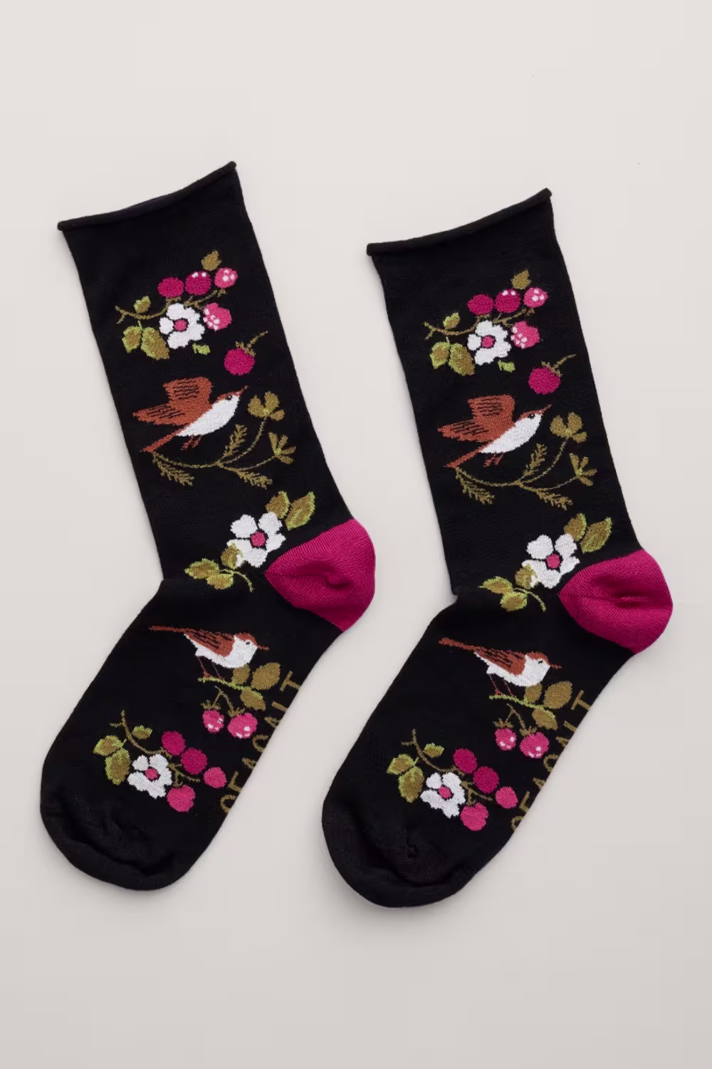Women's Bamboo Arty Socks - Sweet Nightingale Onyx