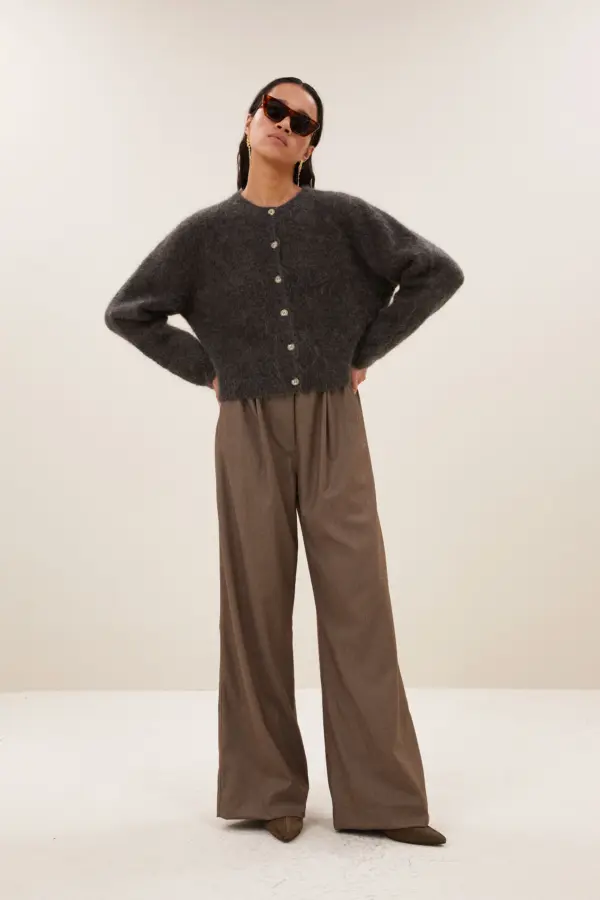 vasile cardigan - moss brown