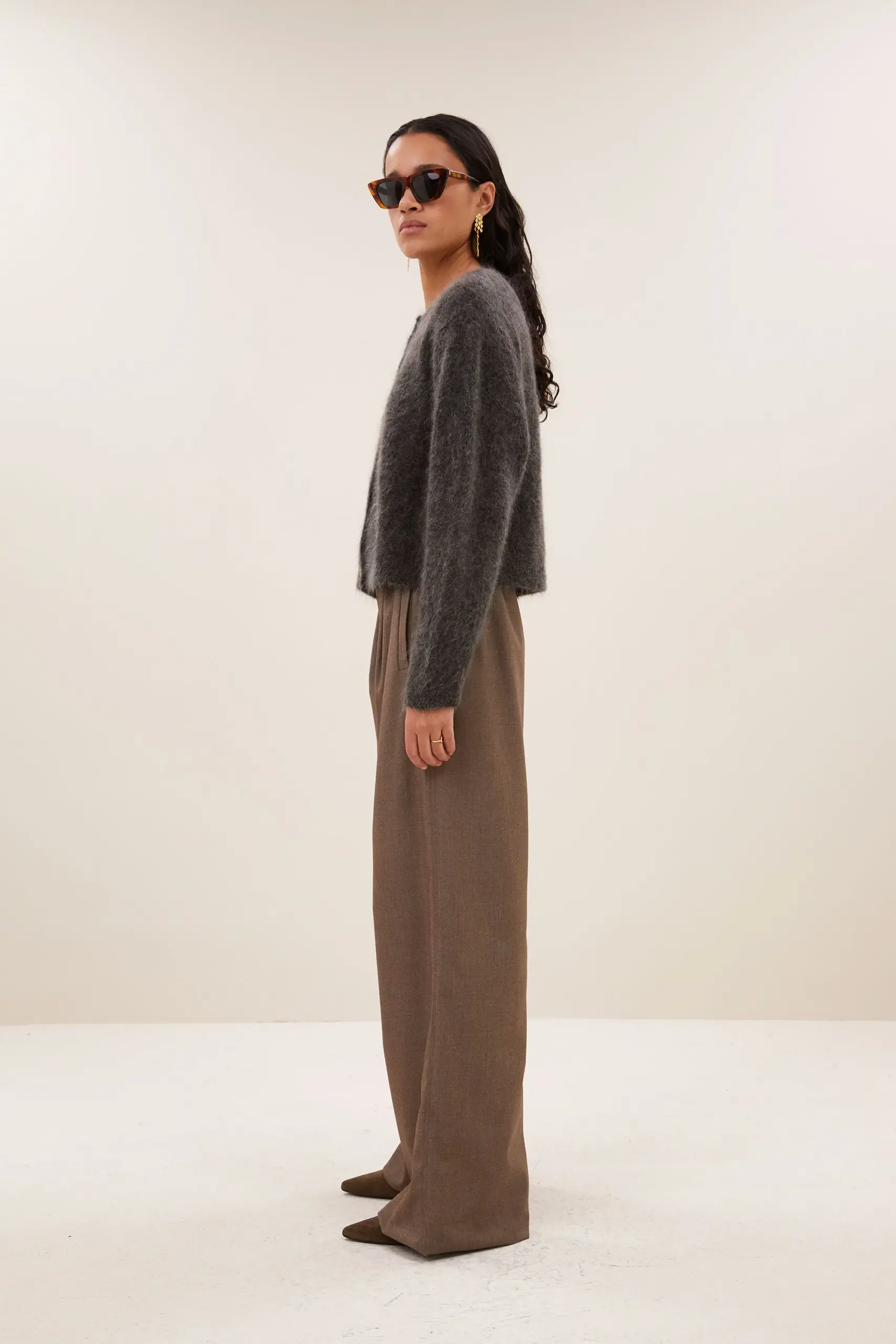 vasile cardigan - moss brown - Afbeelding 3
